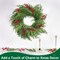 40 Pcs Christmas Artificial Pine Cypress Branches with Red Berry Stems (Multi Color) 1"D x 1"W x 1"H